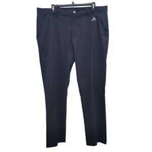 Adidas Men's Black Recycled Polyester Lightweight Flat Front Golf Pants 36x30‎
